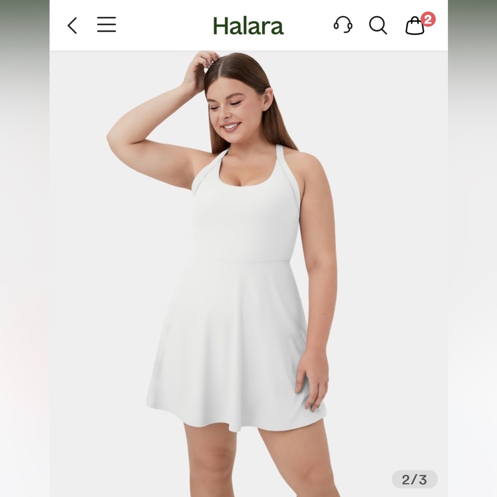Halara twisted Plus Dress white